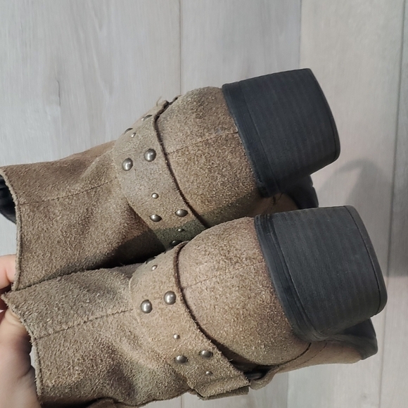 Korks By Kork-Ease Women Ankle Distressed Suede Western Boho Heels shoes - Picture 5 of 12